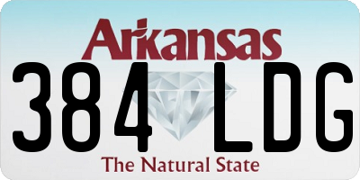 AR license plate 384LDG