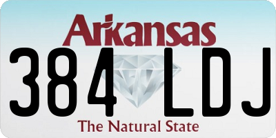 AR license plate 384LDJ