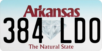 AR license plate 384LDO