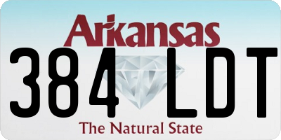 AR license plate 384LDT
