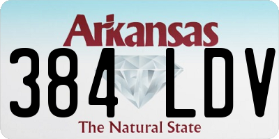 AR license plate 384LDV