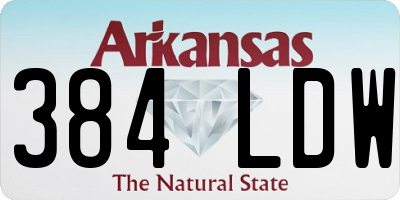 AR license plate 384LDW