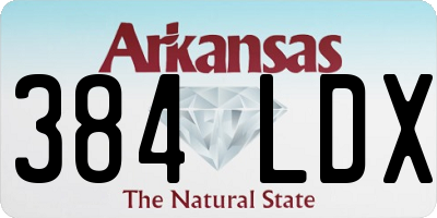 AR license plate 384LDX