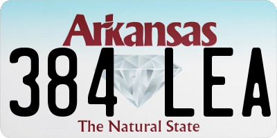 AR license plate 384LEA