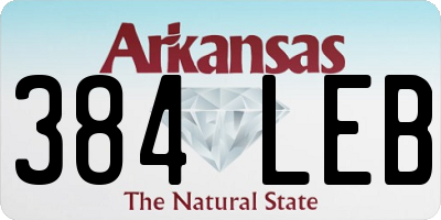 AR license plate 384LEB
