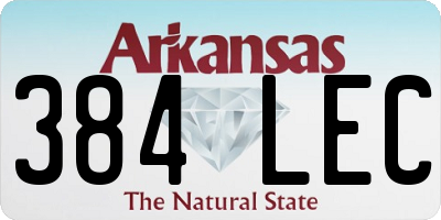 AR license plate 384LEC