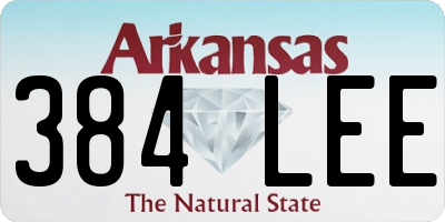 AR license plate 384LEE