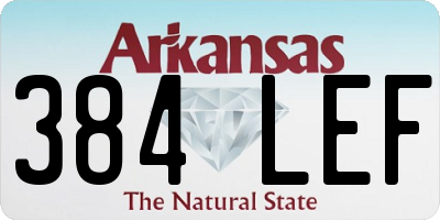AR license plate 384LEF