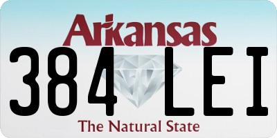 AR license plate 384LEI