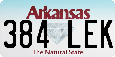 AR license plate 384LEK