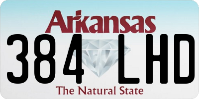 AR license plate 384LHD
