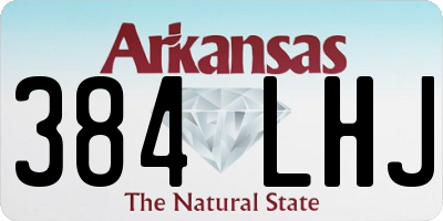 AR license plate 384LHJ