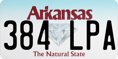 AR license plate 384LPA