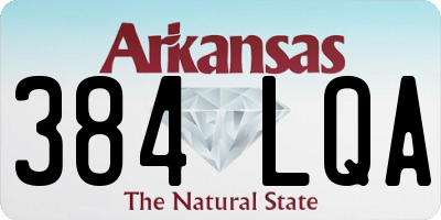AR license plate 384LQA