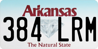 AR license plate 384LRM