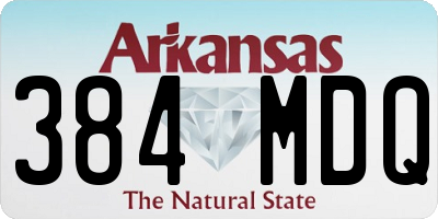 AR license plate 384MDQ