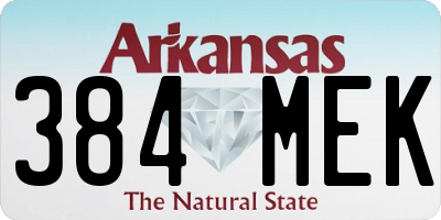 AR license plate 384MEK