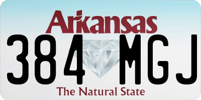 AR license plate 384MGJ