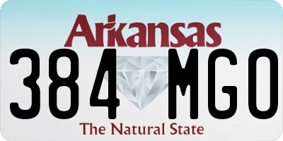 AR license plate 384MGO