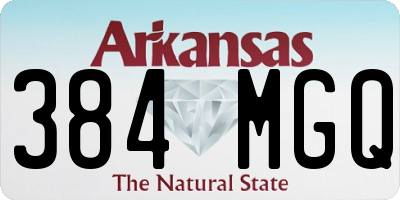 AR license plate 384MGQ