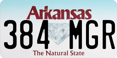 AR license plate 384MGR
