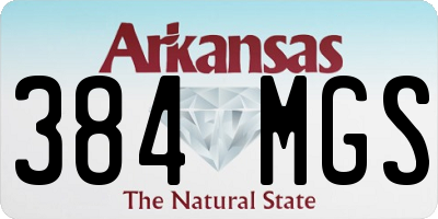 AR license plate 384MGS