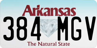 AR license plate 384MGV