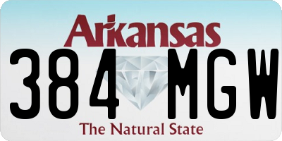 AR license plate 384MGW