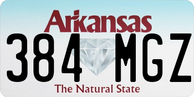 AR license plate 384MGZ