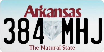 AR license plate 384MHJ