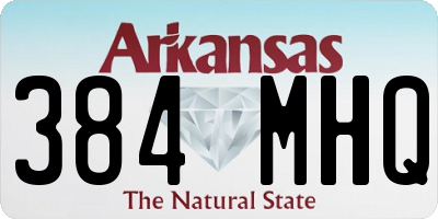 AR license plate 384MHQ