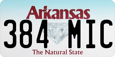 AR license plate 384MIC