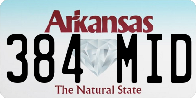 AR license plate 384MID