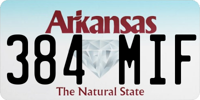 AR license plate 384MIF
