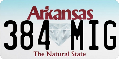 AR license plate 384MIG
