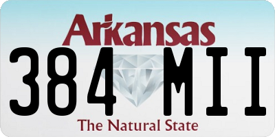 AR license plate 384MII