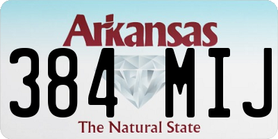 AR license plate 384MIJ