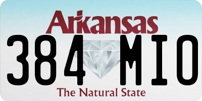 AR license plate 384MIO