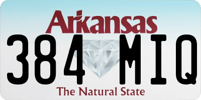 AR license plate 384MIQ