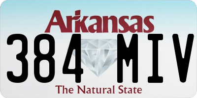 AR license plate 384MIV