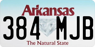 AR license plate 384MJB