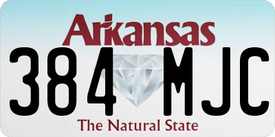 AR license plate 384MJC