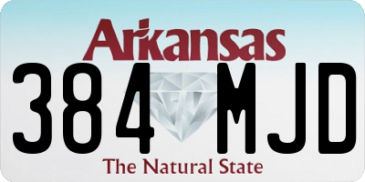 AR license plate 384MJD