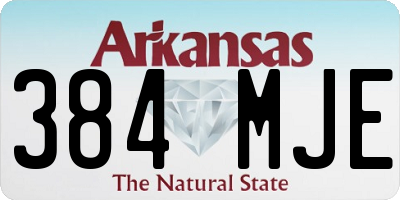 AR license plate 384MJE
