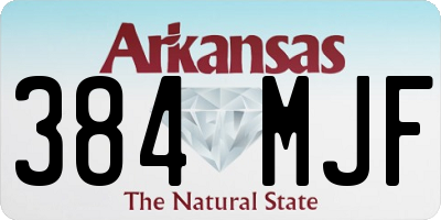 AR license plate 384MJF