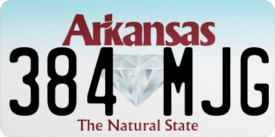AR license plate 384MJG