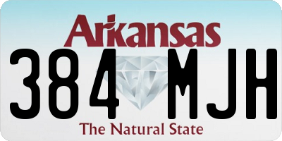 AR license plate 384MJH