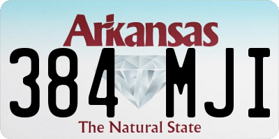 AR license plate 384MJI