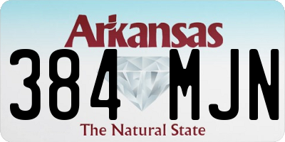 AR license plate 384MJN