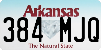 AR license plate 384MJQ